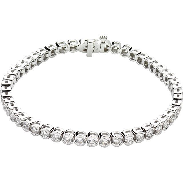 6.00ct Lab Diamond Bezel Set Tennis Bracelet