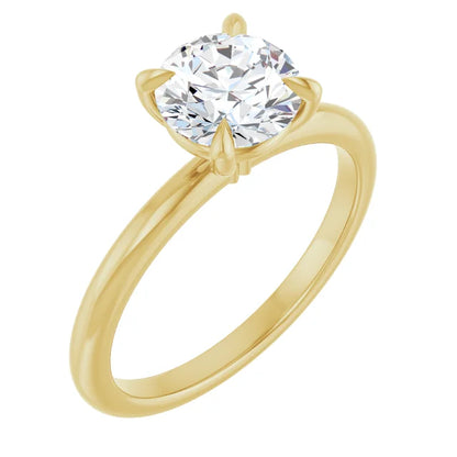 Round Brilliant Yellow Gold Solitaire Engagement Ring