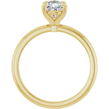 Pear Yellow Gold Solitaire Engagement Ring