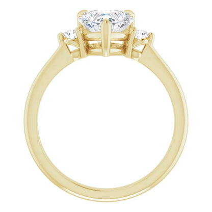 Heart Yellow Gold Accent Engagement Ring
