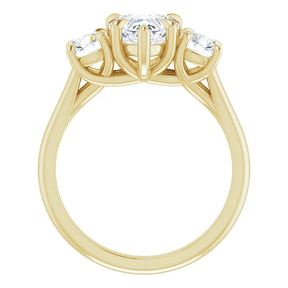 Heart Yellow Gold Accent Engagement Ring