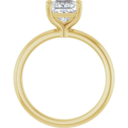 Princess Yellow Gold Solitaire Engagement Ring