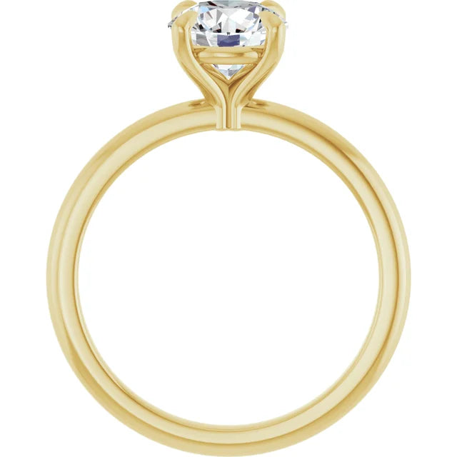 Round Brilliant Yellow Gold Solitaire Engagement Ring
