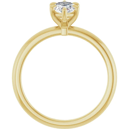 Marquise Yellow Gold Solitaire Engagement Ring