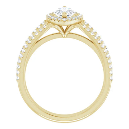 Marquise Halo Style Engagement Ring