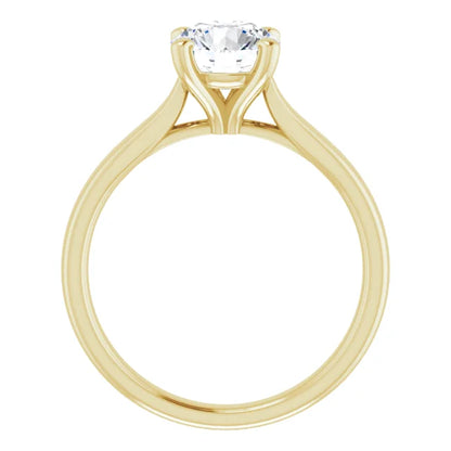 Four Claw Yellow Gold Round Brilliant Solitaire Engagement Ring