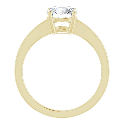 Round Brilliant Yellow Gold Solitaire Style Engagement Ring