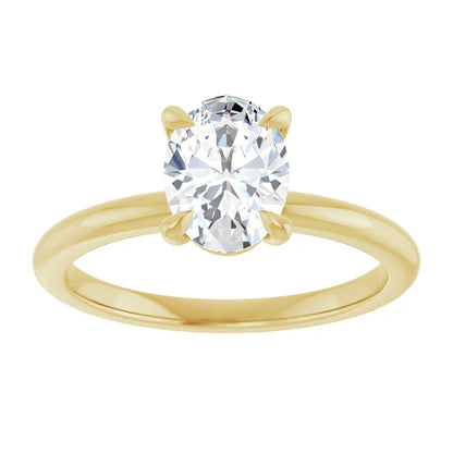 Oval Yellow Gold Solitaire Engagement Ring