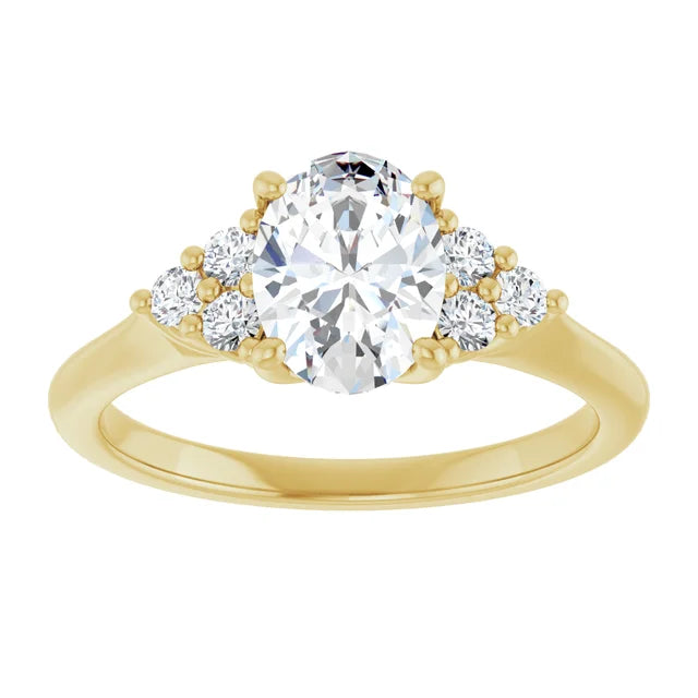 Oval Yellow Gold Antique Inspired Design Engagement Ring