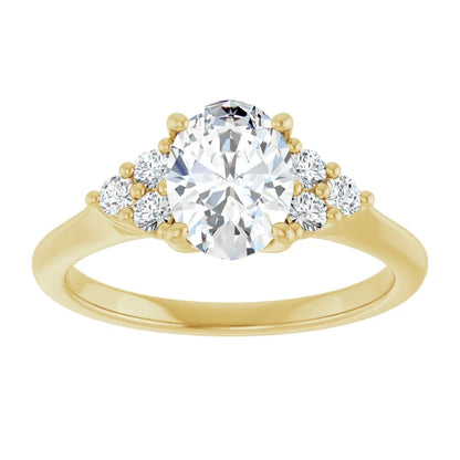 Oval Yellow Gold Antique Inspired Design Engagement Ring