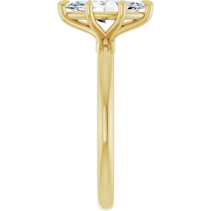 Marquise Yellow Gold Solitaire Engagement Ring
