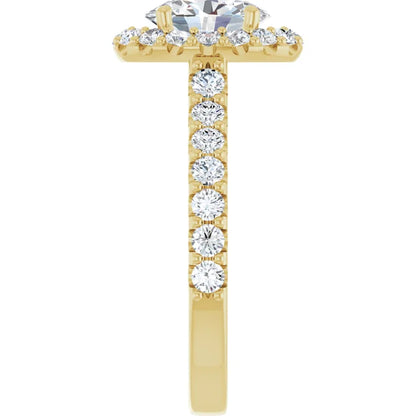 Oval Halo Yellow Gold Style Engagement Ring