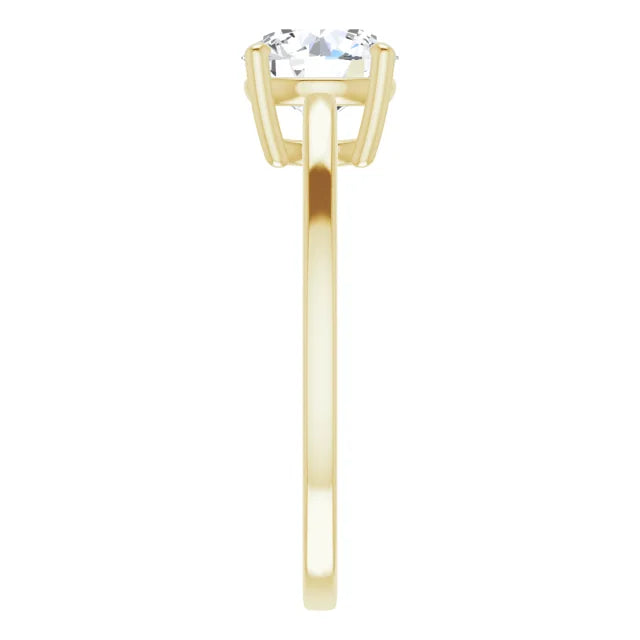 Round Brilliant Yellow Gold Solitaire Style Engagement Ring