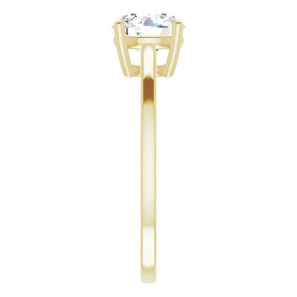 Round Brilliant Yellow Gold Solitaire Style Engagement Ring