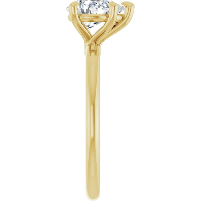 Pear Yellow Gold Solitaire Engagement Ring
