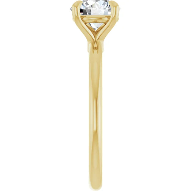 Round Brilliant Yellow Gold Solitaire Engagement Ring