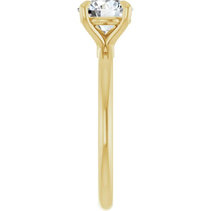 Round Brilliant Yellow Gold Solitaire Engagement Ring