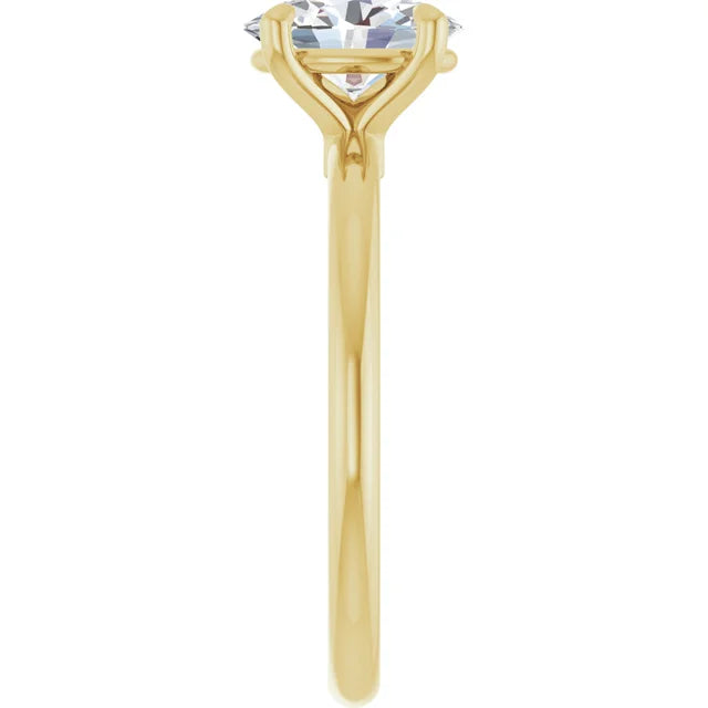 Oval Yellow Gold Solitaire Engagement Ring