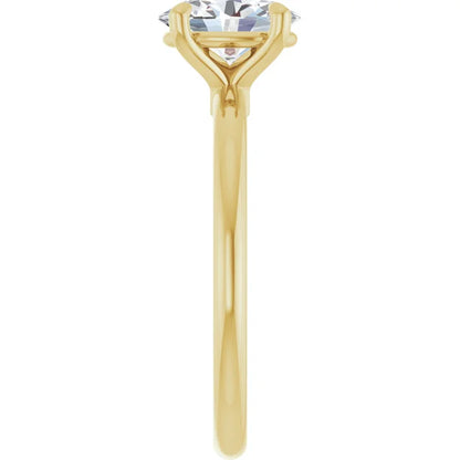 Oval Yellow Gold Solitaire Engagement Ring