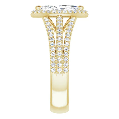 Marquise Halo Style Engagement Ring