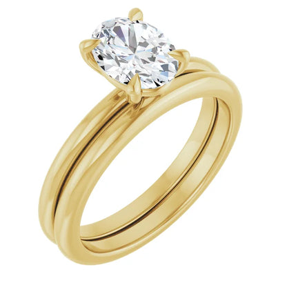 Oval Yellow Gold Solitaire Engagement Ring