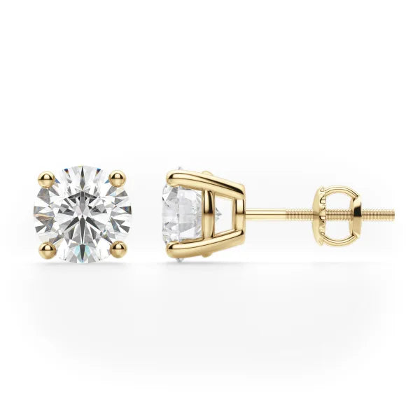 Lab Diamond Solitaire Stud Earrings