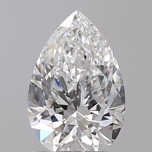 Pear 0.75ct F Colour & VVS2 Clarity Lab Diamond