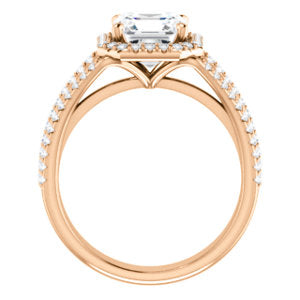 Asscher Halo Style Engagement Ring