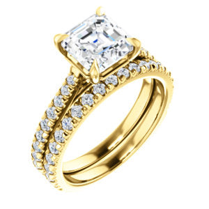 Asscher Claw Set Style Engagement Ring