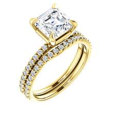 Asscher Claw Set Style Engagement Ring