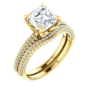 Asscher Claw Set Style Engagement Ring