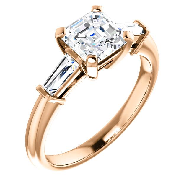 Assher Accent Engagement Ring - I Heart Moissanites