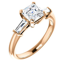 Assher Accent Engagement Ring - I Heart Moissanites
