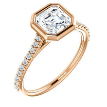Assher Bezel Style Engagement Ring - I Heart Moissanites