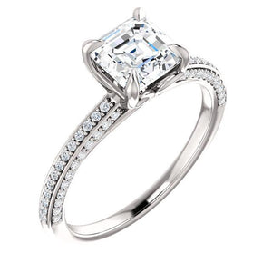 Assher Claw Set Style Engagement Ring - I Heart Moissanites