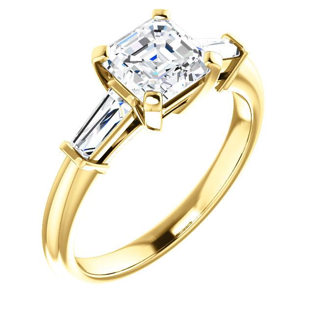 Assher Accent Engagement Ring - I Heart Moissanites