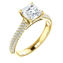 Assher Pave Style Engagement Ring - I Heart Moissanites