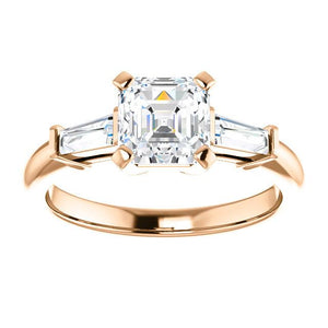 Assher Accent Engagement Ring - I Heart Moissanites