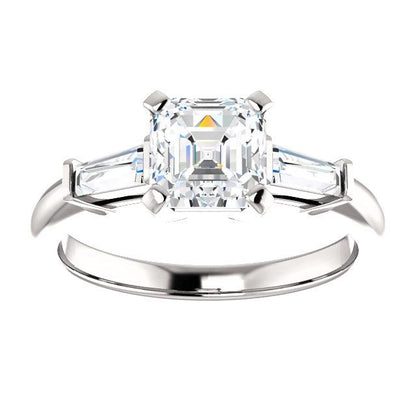 Assher Accent Engagement Ring - I Heart Moissanites