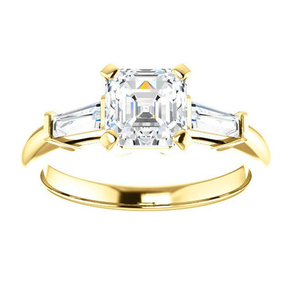 Assher Accent Engagement Ring - I Heart Moissanites