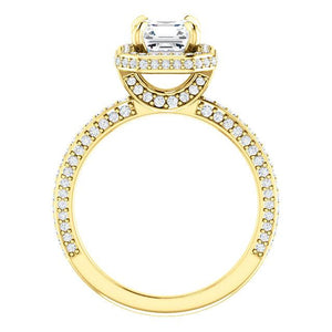 Assher Halo Style Engagement Ring - I Heart Moissanites