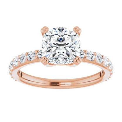 Cushion Claw Set Style Engagement Ring