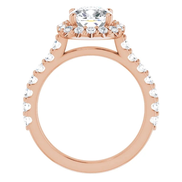 Cushion Halo Style Engagement Ring