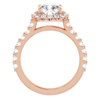 Cushion Halo Style Engagement Ring