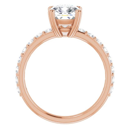 Cushion Claw Set Style Engagement Ring