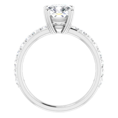 Cushion Claw Set Style Engagement Ring