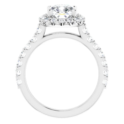 Cushion Halo Style Engagement Ring