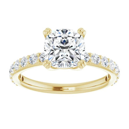 Cushion Claw Set Style Engagement Ring