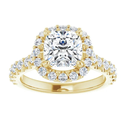 Cushion Halo Style Engagement Ring