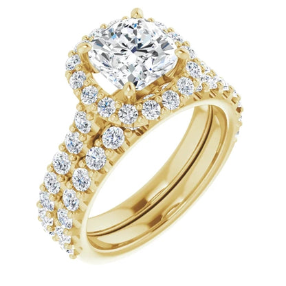 Cushion Halo Style Engagement Ring